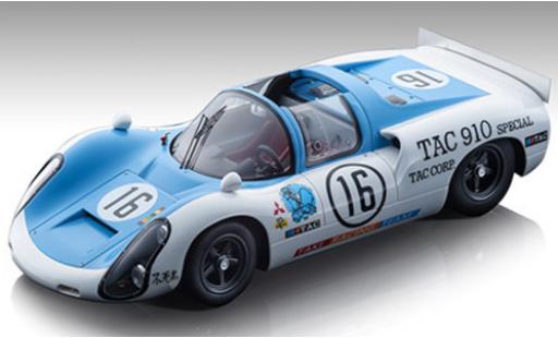 Porsche 910 1/18 Tecnomodel No.16 Taki Racing Organisation Japan Grand Prix Car Race Fuji 1969 H.Kazato/H.Hasegawa coche miniatura