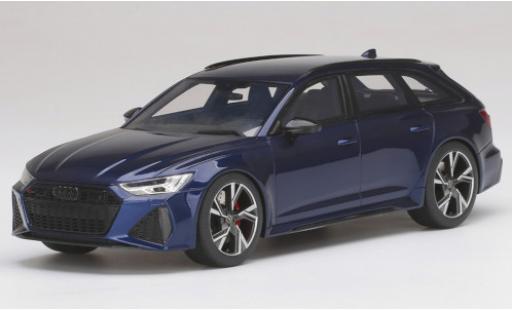 Audi RS6 1/18 Top Speed Avant Carbon Black Edition metalico azul coche miniatura
