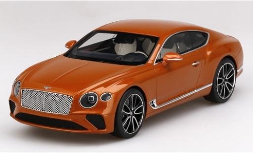 Coche miniatura Bentley Continental 1/18 Top Speed GT metalico naranja 2018 Bentley Continental 1/18 Top Speed GT metalico naranja 2018 coche miniatura