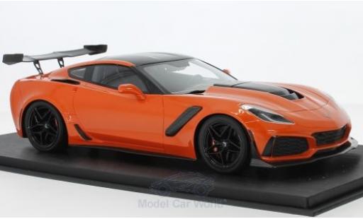 Coche miniatura Chevrolet Corvette C7 1/18 Top Speed C7 ZR-1 metalico naranja/carbon Chevrolet Corvette C7 1/18 Top Speed C7 ZR-1 metalico naranja/carbon coche miniatura