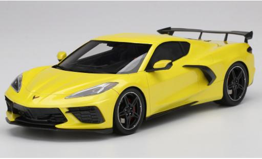Coche miniatura Chevrolet Corvette 1/18 Top Speed C8 Stingray metalico amarillo 2020 Chevrolet Corvette 1/18 Top Speed C8 Stingray metalico amarillo 2020 coche miniatura