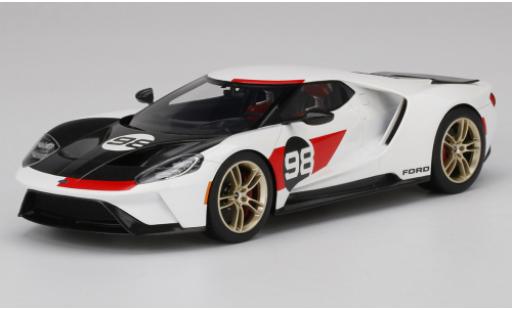 Coche miniatura Ford GT 1/18 Top Speed Heritage Edition blanco/negro 2021 Ford GT 1/18 Top Speed Heritage Edition blanco/negro 2021 coche miniatura