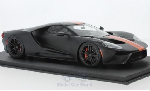 Ford GT 1/18 Top Speed matt-negro/naranja coche miniatura