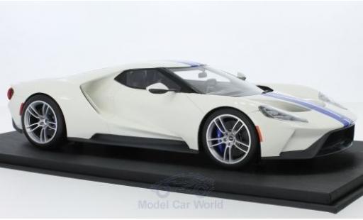 Coche miniatura Ford GT 1/18 Top Speed blanco/azul Ford GT 1/18 Top Speed blanco/azul coche miniatura