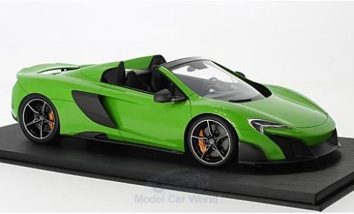 McLaren 675 1/18 Top Speed LT Spider verde 2016 coche miniatura