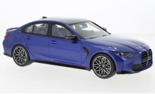 Bmw M3 1/18 Top Speed Competition (G80) metallise azul 2021 coche miniatura