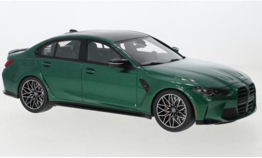Bmw M3 1/18 Top Speed Competition (G80) metallise verde foncé coche miniatura