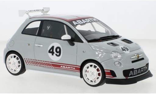 Fiat 500 1/18 Top Speed Abarth Assetto Corse gris coche miniatura