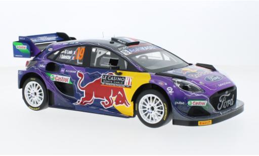Ford Puma 1/18 Top Speed Rally1 No.19 M-Sport World Rally Team Red Bull Rallye WM Rallye Monte Carlo 2022 coche miniatura