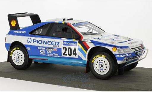 Peugeot 405 1/18 Topmarques Collectibles GT T-16 No.204 Pioneer Rallye Paris Dakar 1989 A.Vatanen/B.Berglund coche miniatura