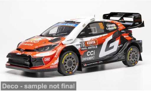 Coche miniatura Toyota Yaris Rally1 GR WRC Safari Rally Kenia 2026 Gazoo Racing #18 T.Katsuta/A.Johnston 1/18 IXO