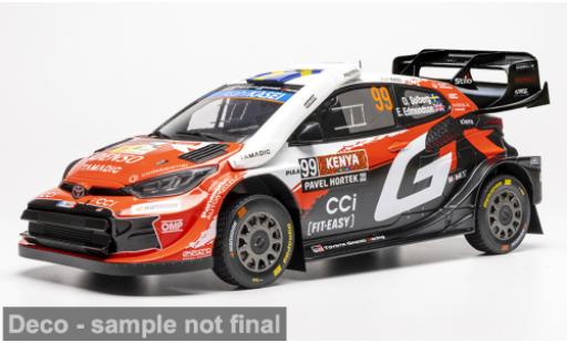 Coche miniatura Toyota Yaris Rally1 GR WRC Safari Rally Kenia 2026 Gazoo Racing #99 O.Solberg/E.Edmondson 1/18 IXO