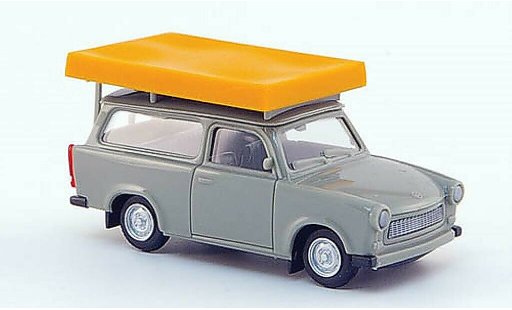 Trabant 601 Universal 1/87 Herpa gris con techozelt im Fahrzustand coche miniatura