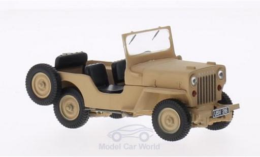 Coche miniatura Jeep Willys 1/43 Triple 9 Collection CJ3B matt-beige 1953 Jeep Willys 1/43 Triple 9 Collection CJ3B matt-beige 1953 coche miniatura