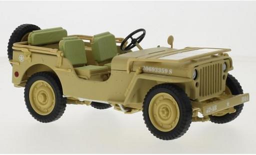 Coche miniatura Jeep Willys 1/18 Triple 9 Collection matt-beige/blanco U.S. Army 1943 Casablanca Jeep Willys 1/18 Triple 9 Collection matt-beige/blanco U.S. Army 1943 Casablanca coche miniatura