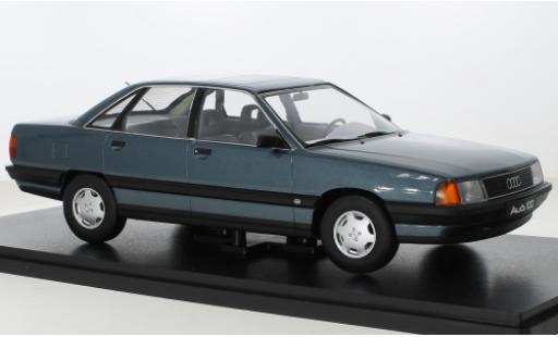 Audi 100 1/18 Triple 9 Collection (C3) metallise turquesa 1989 coche miniatura