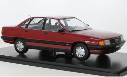 Audi 100 1/18 Triple 9 Collection (C3) rouge 1989 coche miniatura