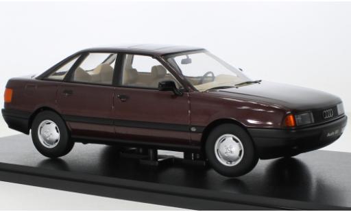 Audi 80 1/18 Triple 9 Collection (B3) metallise rouge foncé 1989 coche miniatura