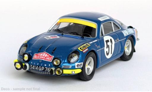 Coche miniatura Alpine A110 1/43 Trofeu Rally Monte Carlo 1970 #51 1:43 Alpine A110 1/43 Trofeu Rally Monte Carlo 1970 #51 1:43 coche miniatura