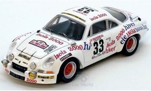 Coche miniatura Alpine A110 1/43 Trofeu Renault 1800 No.33 Rallye WM Tour de Corse 1975 G.Fantino/Dor Alpine A110 1/43 Trofeu Renault 1800 No.33 Rallye WM Tour de Corse 1975 G.Fantino/Dor coche miniatura