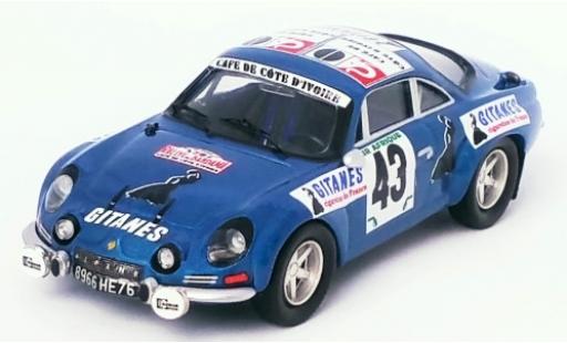Coche miniatura Alpine A110 1/43 Trofeu Renault No.43 Gitanes Rallye Bandama 1974 S.Mehta/M.Doughty Alpine A110 1/43 Trofeu Renault No.43 Gitanes Rallye Bandama 1974 S.Mehta/M.Doughty coche miniatura