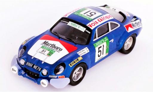 Coche miniatura Alpine A110 1/43 Trofeu Renault No.51 Rallye WM Rallye Bandama 1977 M.Le Gall/Y.Le Gall Alpine A110 1/43 Trofeu Renault No.51 Rallye WM Rallye Bandama 1977 M.Le Gall/Y.Le Gall coche miniatura
