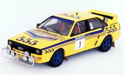 Coche miniatura Audi Quattro 1/43 Trofeu quattro No.1 555 Rallye Hong Kong - Peking 1986 S.Blomqvist/B.Berglund Audi Quattro 1/43 Trofeu quattro No.1 555 Rallye Hong Kong - Peking 1986 S.Blomqvist/B.Berglund coche miniatura
