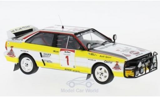 Coche miniatura Audi Quattro 1/43 Trofeu quattro No.1 HB Team HB Rallye WM Safari Rallye 1984 H.Mikkola/A.Hertz Audi Quattro 1/43 Trofeu quattro No.1 HB Team HB Rallye WM Safari Rallye 1984 H.Mikkola/A.Hertz coche miniatura