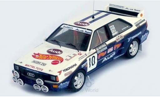 Coche miniatura Audi Quattro 1/43 Trofeu quattro No.10 Mattel - Hot Wheels National Breakdown Rally 1987 J.Bosch/G.Hodgson Audi Quattro 1/43 Trofeu quattro No.10 Mattel - Hot Wheels National Breakdown Rally 1987 J.Bosch/G.Hodgson coche miniatura