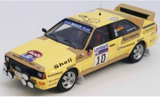 Coche miniatura Audi Quattro 1/43 Trofeu quattro No.10 Rallye WM RAC Rallye 1983 L.Lampi/P.Kuukkala Audi Quattro 1/43 Trofeu quattro No.10 Rallye WM RAC Rallye 1983 L.Lampi/P.Kuukkala coche miniatura