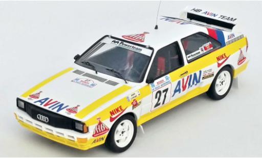 Coche miniatura Audi Quattro 1/43 Trofeu quattro No.27 HB Avin Team HB Rally Acropolis 1986 Jigger/S.Konstantinos Audi Quattro 1/43 Trofeu quattro No.27 HB Avin Team HB Rally Acropolis 1986 Jigger/S.Konstantinos coche miniatura