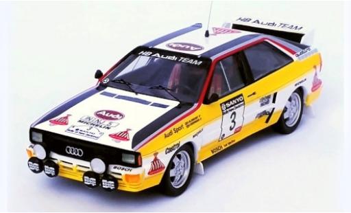 Coche miniatura Audi Quattro 1/43 Trofeu No.3 HB Team HB Rallye New Zealand 1984 S.Blomqvist/B.Cederberg Audi Quattro 1/43 Trofeu No.3 HB Team HB Rallye New Zealand 1984 S.Blomqvist/B.Cederberg coche miniatura