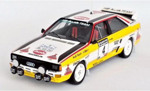 Coche miniatura Audi Quattro 1/43 Trofeu quattro No.4 HB Team HB Rallye WM Rallye Neuseeland 1984 H.Mikkola/A.Hertz Audi Quattro 1/43 Trofeu quattro No.4 HB Team HB Rallye WM Rallye Neuseeland 1984 H.Mikkola/A.Hertz coche miniatura