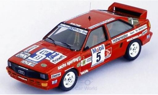 Coche miniatura Audi Quattro 1/43 Trofeu quattro No.5 Schmidtke Rallye-Team Rallye DM Drei-Städte-Rallye 1986 O.Schmidtke/S.Kücken Audi Quattro 1/43 Trofeu quattro No.5 Schmidtke Rallye-Team Rallye DM Drei-Städte-Rallye 1986 O.Schmidtke/S.Kücken coche miniatura