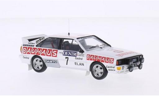 Coche miniatura Audi Quattro 1/43 Trofeu quattro No.7 Bauhaus Jänner Rally 1984 B.Waldegaard/F.Wurz Audi Quattro 1/43 Trofeu quattro No.7 Bauhaus Jänner Rally 1984 B.Waldegaard/F.Wurz coche miniatura