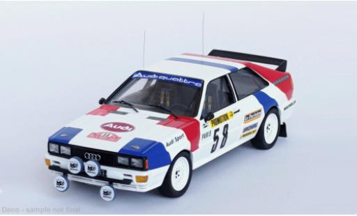Coche miniatura Audi Quattro 1/43 Trofeu quattro Rally Monte Carlo 1983 #58 1:43 Audi Quattro 1/43 Trofeu quattro Rally Monte Carlo 1983 #58 1:43 coche miniatura