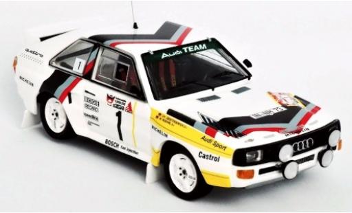 Coche miniatura Audi Sport Quattro 1/43 Trofeu Sport quattro No.1 Team Rally DM 3 Städte Rally 1984 Version: Samstag W.Röhrl/C.Geistdörfer Audi Sport Quattro 1/43 Trofeu Sport quattro No.1 Team Rally DM 3 Städte Rally 1984 Version: Samstag W.Röhrl/C.Geistdörfer coche miniatura