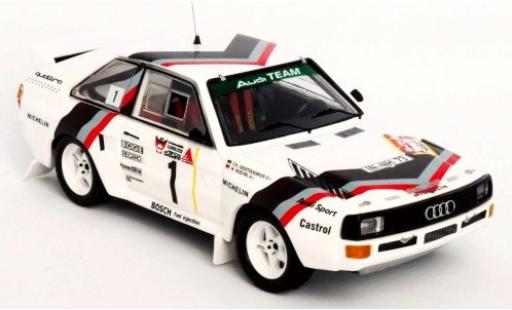 Coche miniatura Audi Sport Quattro 1/43 Trofeu Sport quattro No.1 Team Rally DM 3 Städte Rally 1984 Version: Start W.Röhrl/C.Geistdörfer Audi Sport Quattro 1/43 Trofeu Sport quattro No.1 Team Rally DM 3 Städte Rally 1984 Version: Start W.Röhrl/C.Geistdörfer coche miniatura