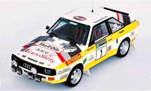 Coche miniatura Audi Sport Quattro 1/43 Trofeu Sport quattro No.1 S Oils Scottish Rally 1985 M.Mouton/F.Pons Audi Sport Quattro 1/43 Trofeu Sport quattro No.1 S Oils Scottish Rally 1985 M.Mouton/F.Pons coche miniatura