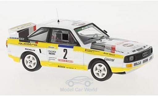 Coche miniatura Audi Sport Quattro 1/43 Trofeu Sport quattro No.2 HB Team HB Rallye WM Rallye Tour de Corse 1984 mit Decals W.Röhrl/C.Geistdörfer Audi Sport Quattro 1/43 Trofeu Sport quattro No.2 HB Team HB Rallye WM Rallye Tour de Corse 1984 mit Decals W.Röhrl/C.Geistdörfer coche miniatura