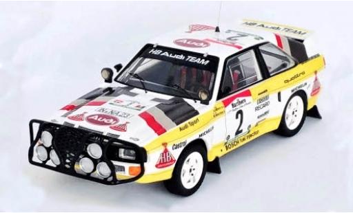 Coche miniatura Audi Sport Quattro 1/43 Trofeu Sport quattro No.2 HB Team Rallye WM Rally Bandama 1985 M.Mouton/A.Hertz Audi Sport Quattro 1/43 Trofeu Sport quattro No.2 HB Team Rallye WM Rally Bandama 1985 M.Mouton/A.Hertz coche miniatura