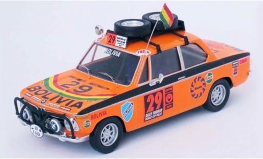 Coche miniatura Bmw 2002 1/43 Trofeu ti No.29 Bolivia London - Mexico World Cup Rally 1970 W.Bendek/D.Hubner/J.Burgoa Bmw 2002 1/43 Trofeu ti No.29 Bolivia London - Mexico World Cup Rally 1970 W.Bendek/D.Hubner/J.Burgoa coche miniatura