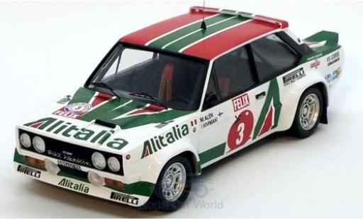 Coche miniatura Fiat 131 1/43 Trofeu Abarth No.3 Alitalia Rallye WM 1000 Lakes Rallye 1978 M.Alen/I.Kivimäki Fiat 131 1/43 Trofeu Abarth No.3 Alitalia Rallye WM 1000 Lakes Rallye 1978 M.Alen/I.Kivimäki coche miniatura