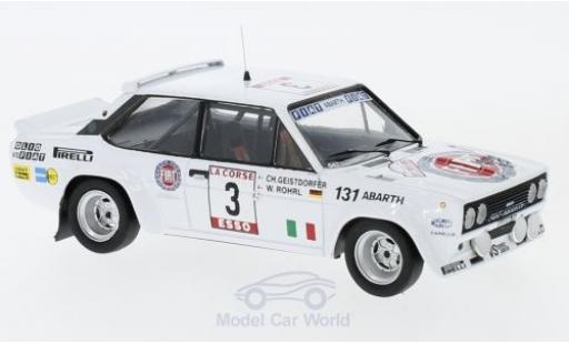 Coche miniatura Fiat 131 1/43 Trofeu Abarth No.3 Rallye Tour de Corse 1980 W.Röhrl/C.Geistdörfer ohne Vitrine Fiat 131 1/43 Trofeu Abarth No.3 Rallye Tour de Corse 1980 W.Röhrl/C.Geistdörfer ohne Vitrine coche miniatura