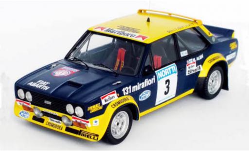 Coche miniatura Fiat 131 1/43 Trofeu Abarth No.3 Rallye WM 1000 Lakes Rally 1976 M.Alen/I.Kivimäki Fiat 131 1/43 Trofeu Abarth No.3 Rallye WM 1000 Lakes Rally 1976 M.Alen/I.Kivimäki coche miniatura