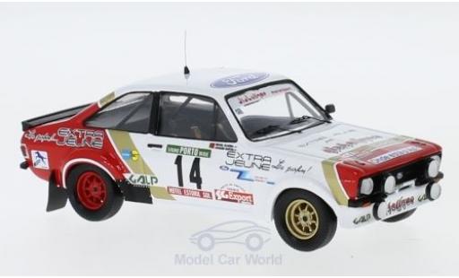 Coche miniatura Ford Escort 1/43 Trofeu MK II RS 1800 No.14 Diabolique Motorsport Rallye WM Rallye Portugal 1984 J.Santos/M.Oliveira Ford Escort 1/43 Trofeu MK II RS 1800 No.14 Diabolique Motorsport Rallye WM Rallye Portugal 1984 J.Santos/M.Oliveira coche miniatura