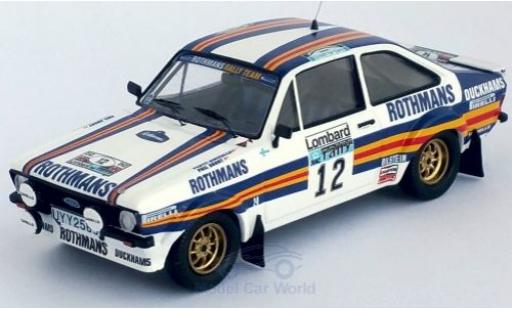 Coche miniatura Ford Escort 1/43 Trofeu MK II RS No.12 Rothmans Rally Team Rothmans Rallye WM RAC Rallye 1981 P.Airikkala/P.Short Ford Escort 1/43 Trofeu MK II RS No.12 Rothmans Rally Team Rothmans Rallye WM RAC Rallye 1981 P.Airikkala/P.Short coche miniatura