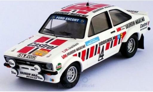 Coche miniatura Ford Escort 1/43 Trofeu MK II RS No.4 VN Vauhdin Maalilma Rallye WM Rallye Schweden 1979 H.Mikkola/A.Hertz Ford Escort 1/43 Trofeu MK II RS No.4 VN Vauhdin Maalilma Rallye WM Rallye Schweden 1979 H.Mikkola/A.Hertz coche miniatura