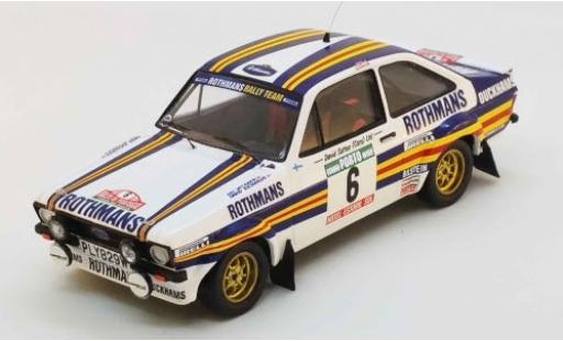 Coche miniatura Ford Escort 1/43 Trofeu MK II RS No.6 Rothmans Rallye WM Rally Portugal 1981 A.Vatanen/D.Richards Ford Escort 1/43 Trofeu MK II RS No.6 Rothmans Rallye WM Rally Portugal 1981 A.Vatanen/D.Richards coche miniatura