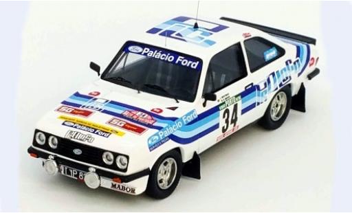 Coche miniatura Ford Escort 1/43 Trofeu MK II RS2000 No.34 Palacio Rallye WM Rallye Portugal 1980 J.Moutinho/M.Sottomayor Ford Escort 1/43 Trofeu MK II RS2000 No.34 Palacio Rallye WM Rallye Portugal 1980 J.Moutinho/M.Sottomayor coche miniatura